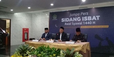 Resmi, 1 Syawal 1440 H Jatuh pada Hari Rabu, 5 Juni 2019