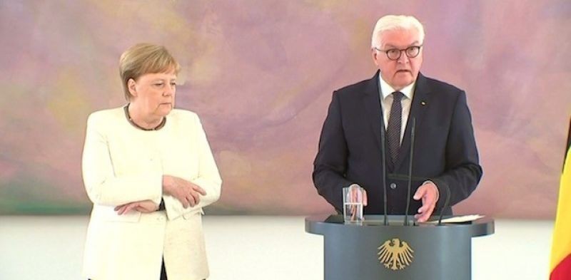 Kanselir Jerman Angela Merkel dan Presiden Federasi Jerman Frank-Walter Steinmeier