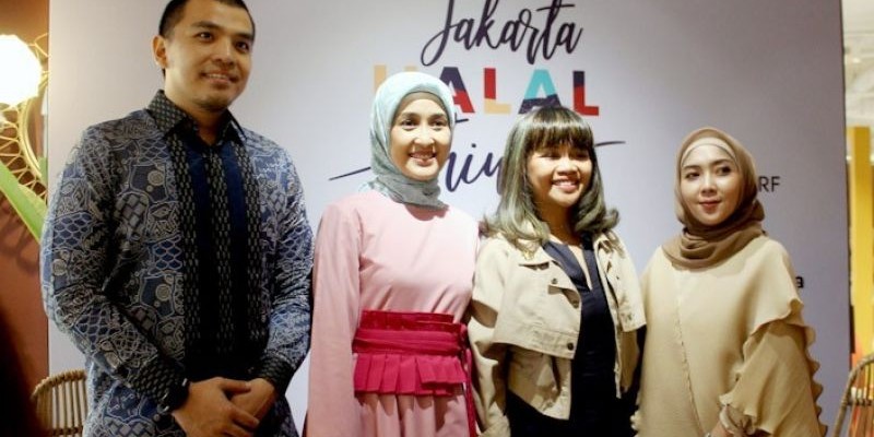 Muhammad Asaad  (Muslim Entrepreneu)r, Prita Ghozie  (Proffesional Financial Planner), Desy Bachir ( Co chairman Jakarta Halal Things), dan Temi Sumarlin ( Co Chairman Jakarta Halal Things)/Foto : Sarwono