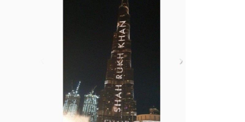 Ucapan selamat ulang tahun untuk Shah Rukh Khan di Burj Khalifa/Net