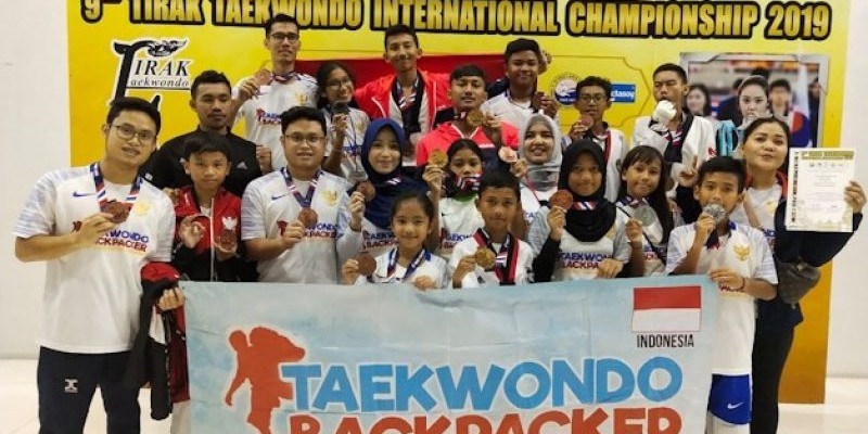 Kontingen Taekwondo Backpacker saat Kejuaraan Tirak Internasional di Thailand/Ist