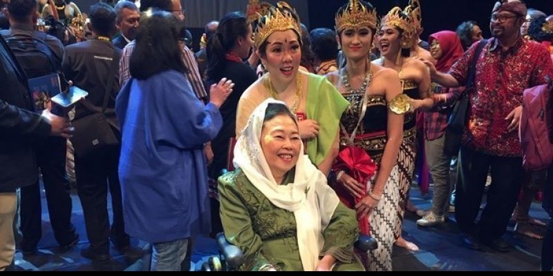 Sinta Nuriyah Wahid usai nonton gelaran wayang orang Sang Sukrasana/RMOL