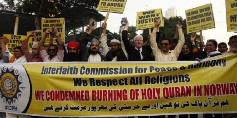 Aksi protes di Pakistan atas insiden pembakaran Al Quran di Norwegia/Net