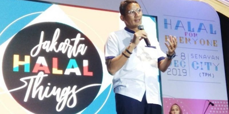 Sandiaga Uno pada acara Jakarta Halal Things 2019/ Foto: Sarwono