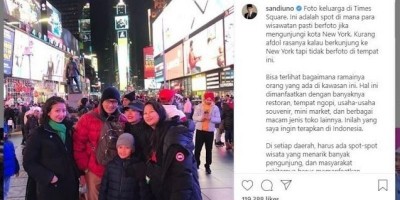 Sedang Liburan Di Amerika, Sandiaga Uno Ingin Terapkan Konsep Kota New York Di Indonesia