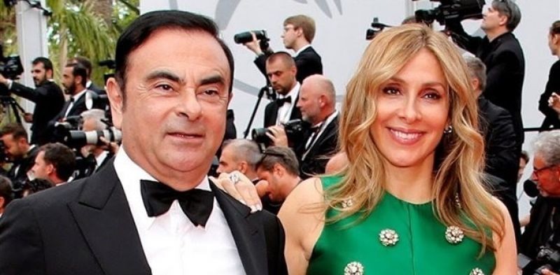 Carlos Ghosn dan istrinya Carole/Net