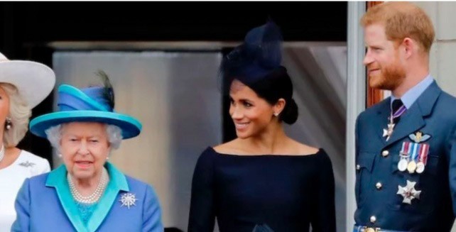 Ratu Elizabeth bersama Meghan dan Harry/Net