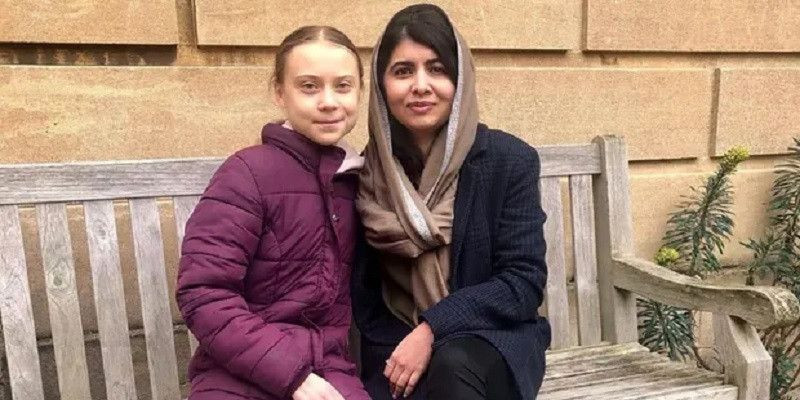 Greta Thunberg Dan Malala Yousafzai/The Guardian