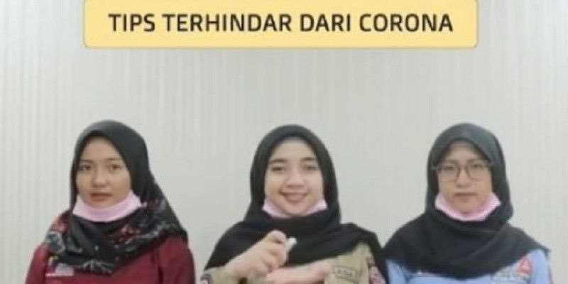 Salah satu video TikTok yang viral soal menjaga diri dari infeksi virus corona/Net