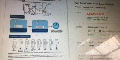 Jangan Asal Beli, ‘Test Pack Corona’ Mulai Bertebaran di Lapak Online