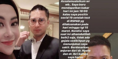 Pesinetron Detri Warmanto Positif Corona, Istri dan Anaknya Negatif