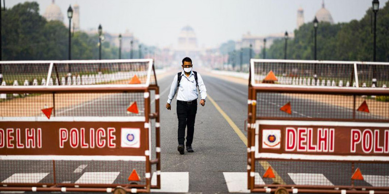 Ilustrasi lockdown India/ Net