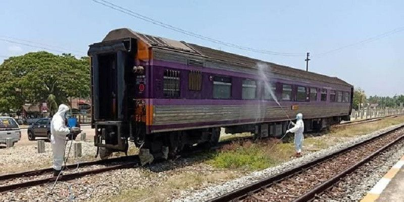 Gerbong kereta di mana pria 57 tahun terkapar dan ditemukan meninggal dunia/CNA