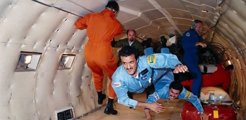 Pangeran Sultan bin Salman yang menjalankan misinya saat 1985/Net