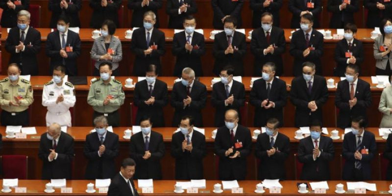 Presiden Tiongkok Xi Jinping menghadiri pembukaan Kongres Rakyat Nasional China di Beijing, 22 Mei 2020/Repro