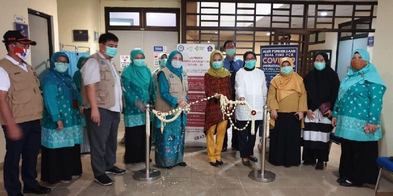 Peresmian laboratorium terpadu untuk melayani pemeriksaan molekuler Covid-19 Di UIn Syarif Hidayatullah Jakarta/Net