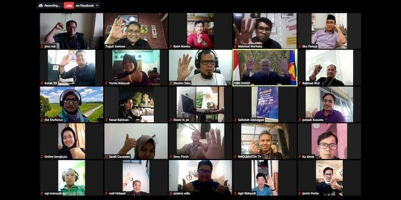 Webinar Jaringan Media Siber Indonesia (JMSI) bersama Duta Besar Indonesia untuk Vietnam, YM Ibnu Hadi, Sabtu (20/6).

