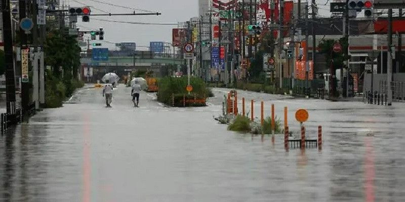 Banjir di pulau Kyushu, Jepang awal pekan ini/Net