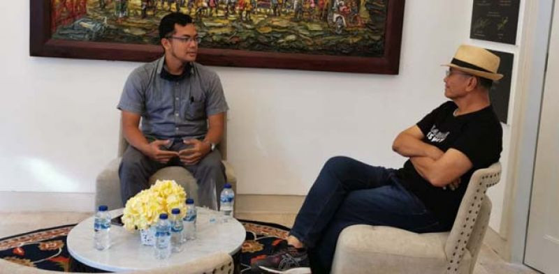 Galang Romadhon bersama Dahlan Iskan/Disway