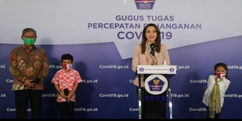 dr. Reisa dalam konpres di Media Center Satuan Tugas Penanganan COVID-19, Jakarta, Kamis (23/7)/ Net