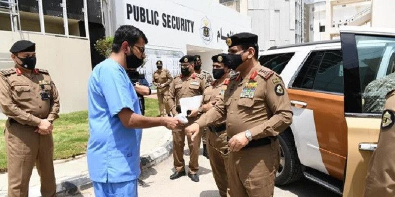 Pasukan keamanan Haji Arab Saudi bertugas untuk memastikan pelaksanaan ibadah Haji tahun ini berjalan lancar di tengah pandemi virus corona/Net