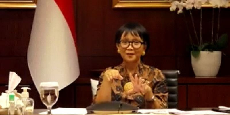 Menlu Retno menjelaskan bahwa wanita memiliki peranan penting sebagai bagian dari solusi di tengah pandemi Covid-19/Farah