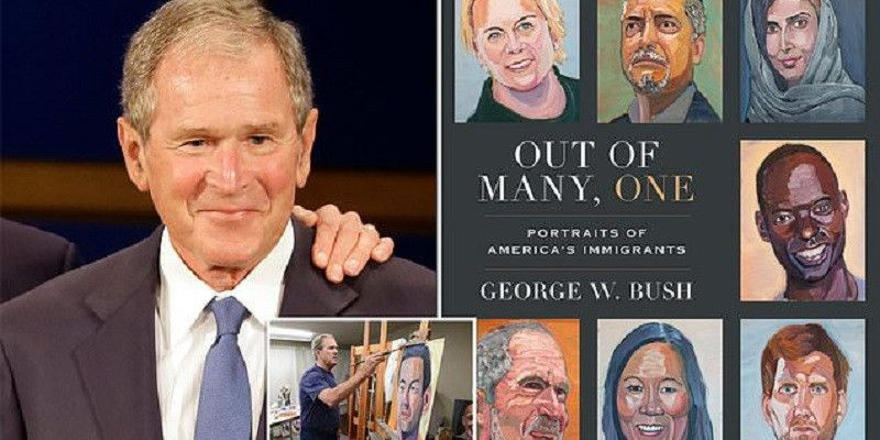 Mantan Presiden Amerika Serikat George W. Bush bersiap merilis buku baru dan berisi 43 lukisan buatannya/Net