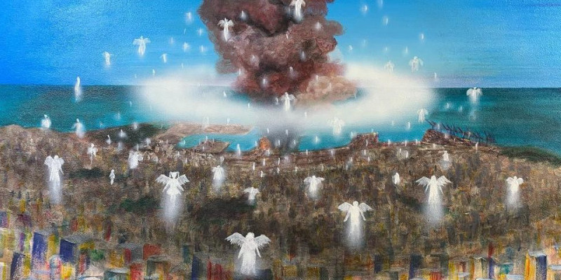 Lukisan ‘Rising Angels’ karya Fatima Dia/ Net