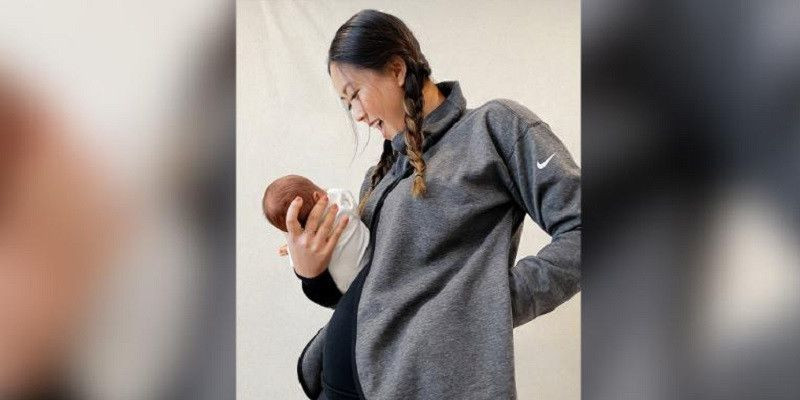 Salah satu koleksi Nike (M) yang diperuntukan bagi ibu hamil dan menyusui/CNN