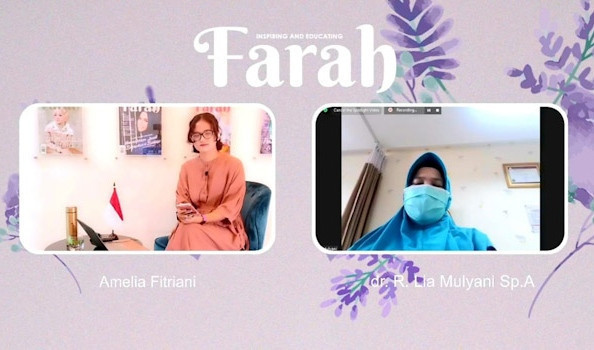 dr. R. Lia Mulyani Sp.A dalam ZoomTalk Farah.id soal masalah Covid-19 pada anak/Farah