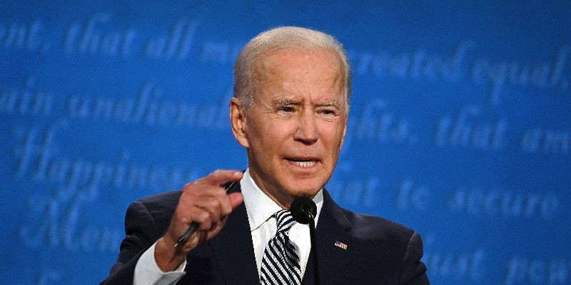Calon presiden dari Partai Demokrat Joe Biden menggunakan frasa 