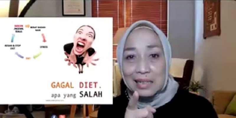 Founder dan penulis buku Happy Eating Golangsing Nunny Hersianna dalam Zoom Talk Farah.id bertajuk 