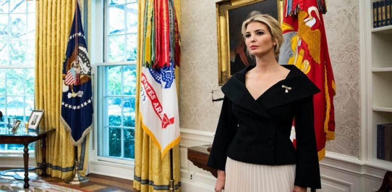 Ivanka Trump saat berada di Ruang Oval Gedung Putih/Net