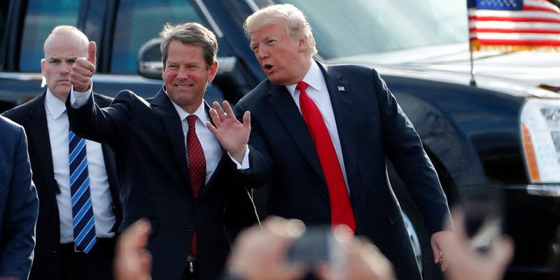 Donald Trump dan Brian Kemp/Net