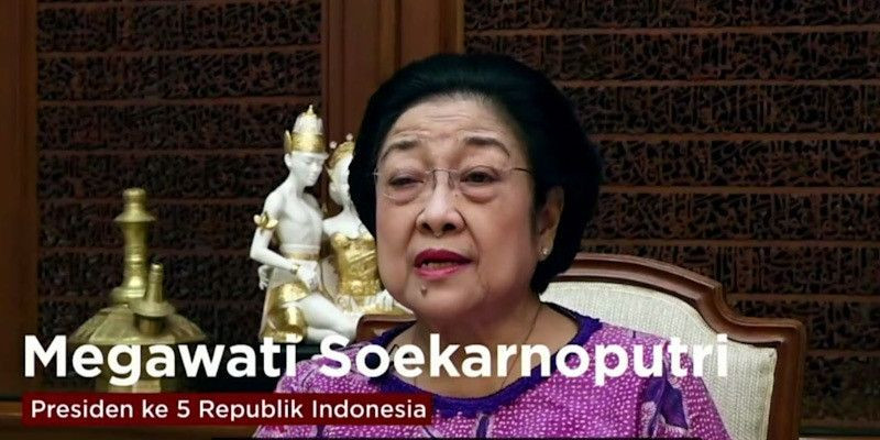 Megawati Soekarnoputri dalam pidatonya di upacara pembukaan Pameran Foto Untuk Memperingati 65 Tahun Hubungan Diplomatik Indonesia-Vietnam/FARAH