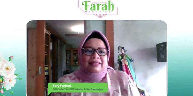Istri Gubernur DKI Jakarta Fery Farhati dalam ZoomTalk Farah.id/Farah