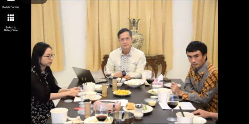 Dutabesar Vietnam untuk Indonesia Pham Vinh Quang dalam  hybrid luncheon/Farah