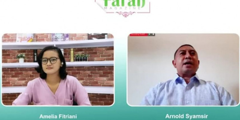 Founder Homeschooling Cindera Jiwa, Arnold Syamsir, saat menjadi narasumber Farah Zoomtalk bertajuk 