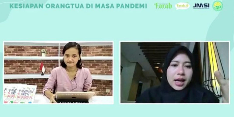 dr. Marinda Suzanta, SpOG (K), D.MAS, F. ART, CHt, Ci dalam webinar 