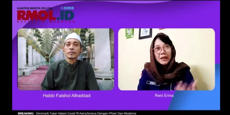 pendakwah yang juga merupakan pengusaha dodol Betawi Maknyoos Habib Faishol Alhaddad dalam program webinar minggun Bincang Sehat/Farah