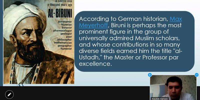 Senior Lecture at the International Islamic Academy of Uzbekistan Dr. Avazbek Ganiyev Dalam Free Online Open Lecture On Islamic Civilization In Uzbekistan/FARAH