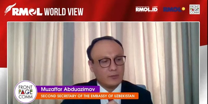 Sekretaris Kedua Bidang Isu Politik dan Ekonomi dari Kedutaan Besar Uzbekistan di Jakarta, Muzaffar Abduazimov dalam RMOL World View/FARAH