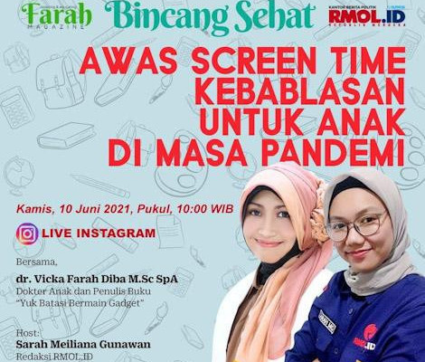 Dokter anak dr. Vicka Farah Diba M.Sc SpA. dalam program mingguan Bincang Sehat/Farah