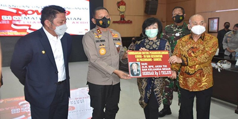 Keluarga almarhum Akidi Tio memberikan sumbangan sebesar Rp 2 triliun untuk penanganan Covid-19/Net