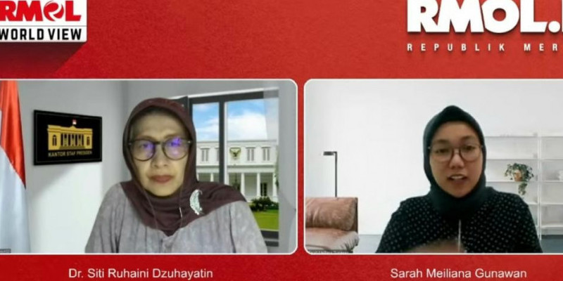 Dr. Siti Ruhaini Dzuhayatin, Aktivis Perempuan & Tenaga Ahli Utama Kantor Staf Kepresidenan (KSP) dalam bincang virtual RMOL World View bertajuk 