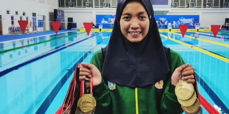 Adinda Larasati Dewi Kirana menjadi atlet dengan koleksi medali emas terbanyak dalam PON 20 Papua 2021/ Net