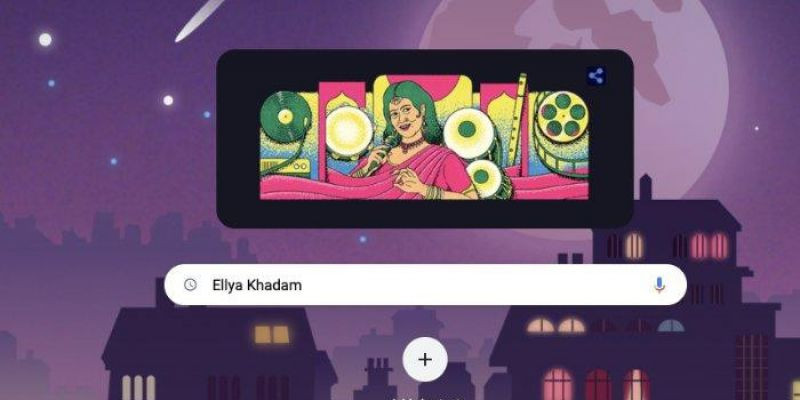 Tampilan Google Doodle Ellya Khadam hari ini/Net
