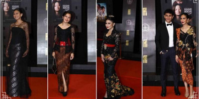 Potret Anggun Para Aktris Berkebaya di Red Carpet Festival Film Indonesia 2021  