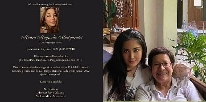 Maura Magnalia Madyaratri, Putri Nurul Arifin yang meninggal dunia karena penyakit henti jantung mendadak/ Foto: Instagram @na_nurularifin