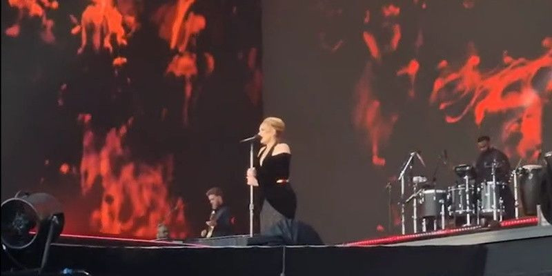 Adele di BTS Hyde Park Festival London/Net